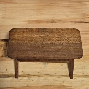 Vintage Shackman Dollhouse Miniature Americana Cherrywood Saw Buck Table